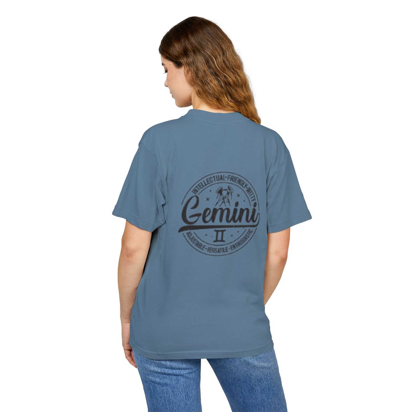 Gemini Zodiac Graphic Tee - Quick-Witted & Charismatic Unisex Urban Heavy Tee