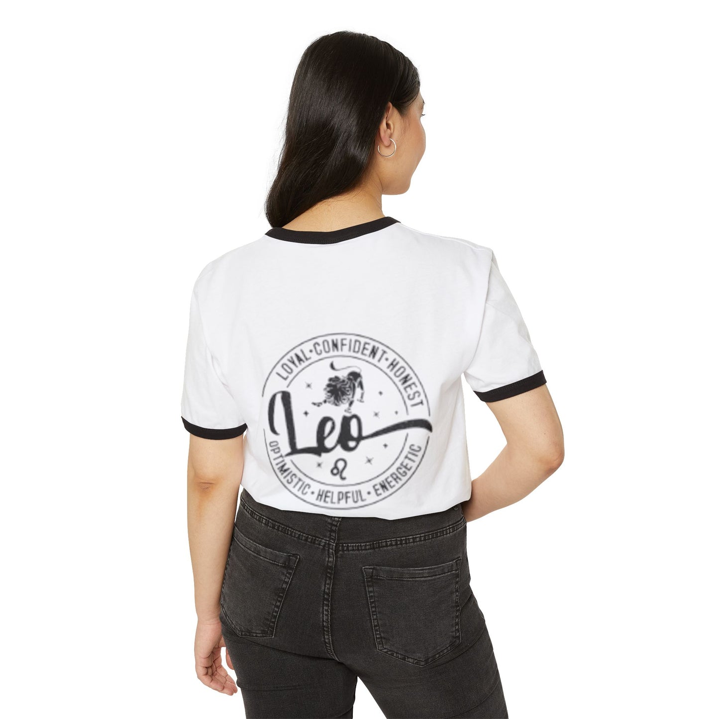Unisex Leo Zodiac Ringer T-Shirt - Confident, Creative & Courageous | Astrology Gift