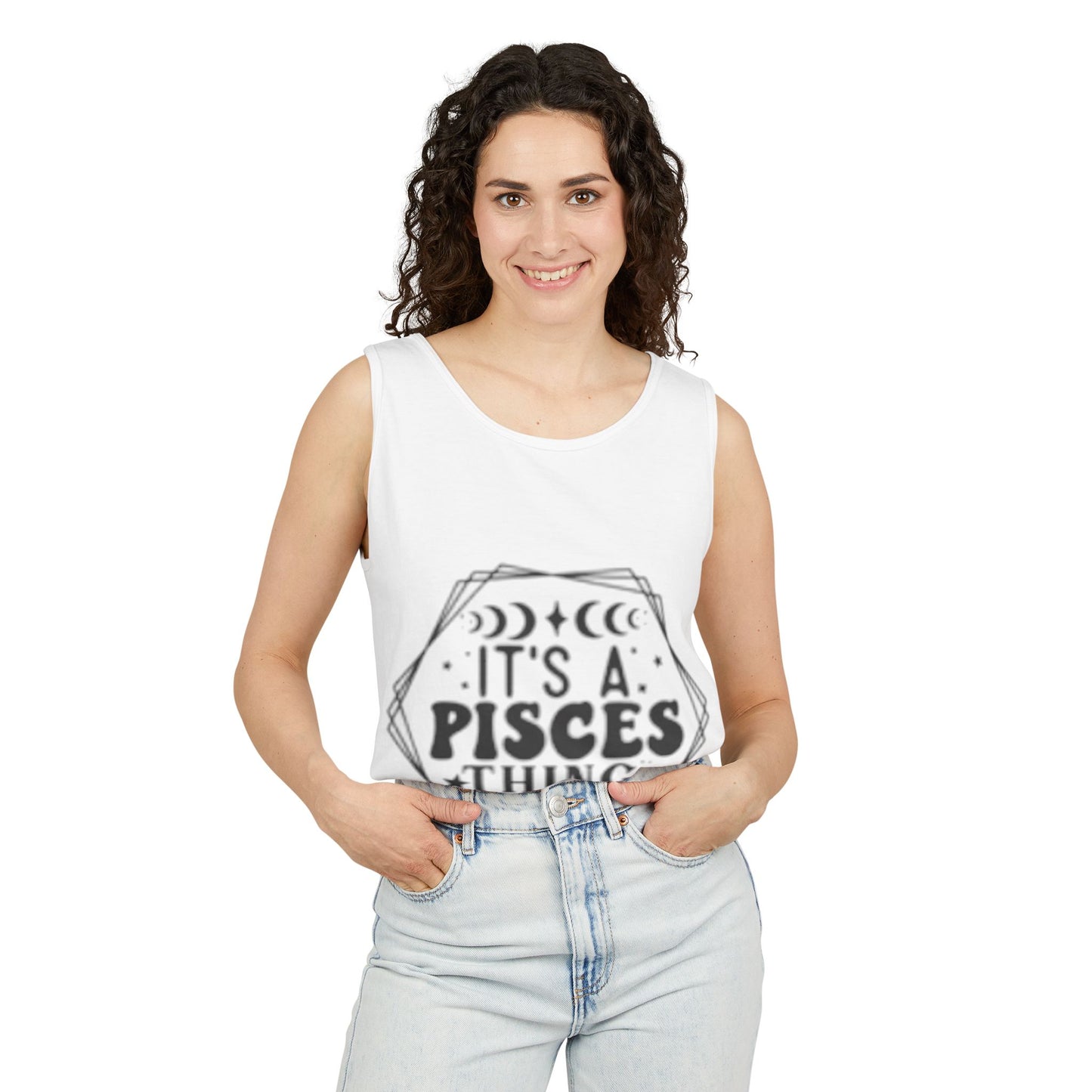 Pisces Zodiac Tank Top | Unisex Astrology Tee | Perfect Gift for Birthdays, Astrology Lovers, and Summer Vibes