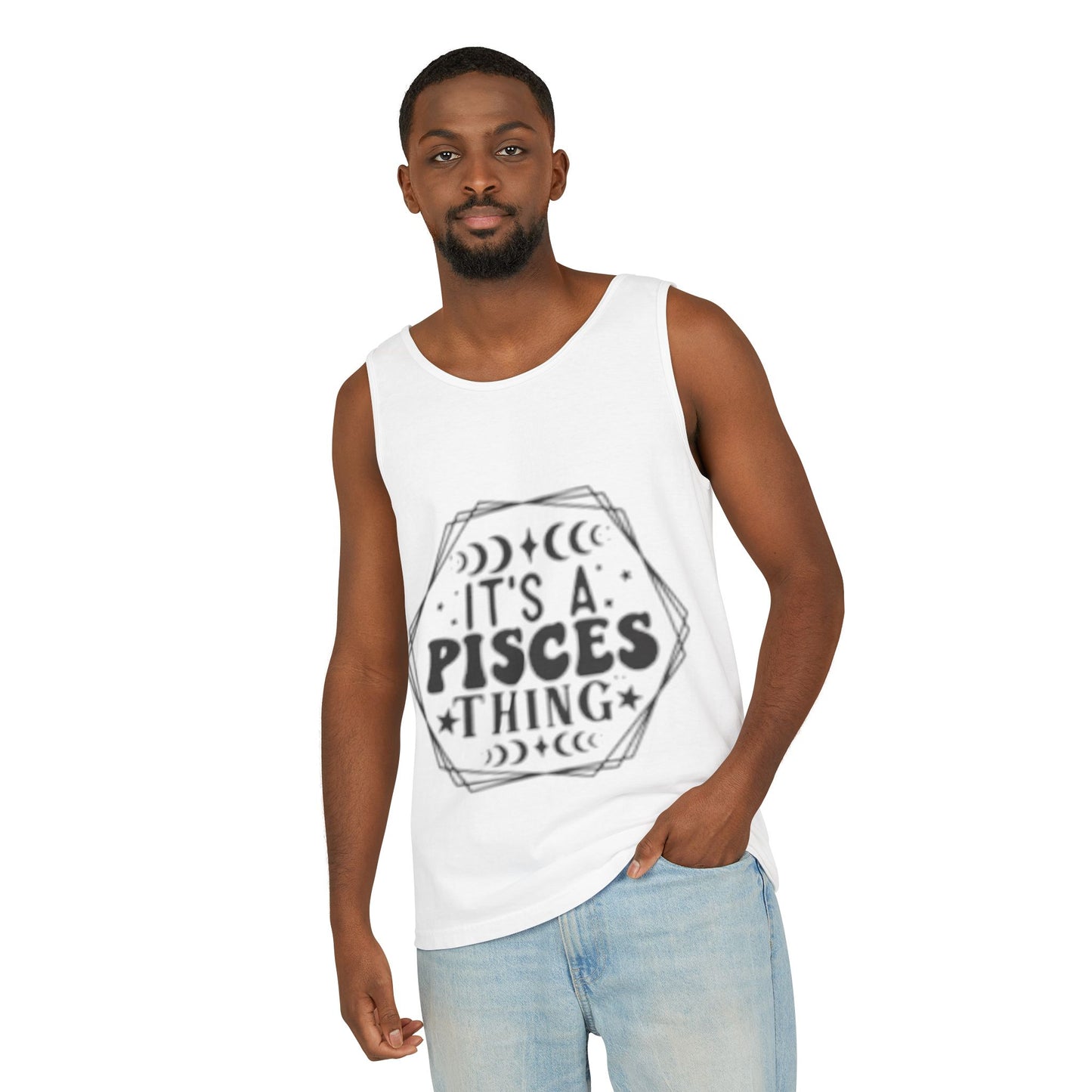 Pisces Zodiac Tank Top | Unisex Astrology Tee | Perfect Gift for Birthdays, Astrology Lovers, and Summer Vibes