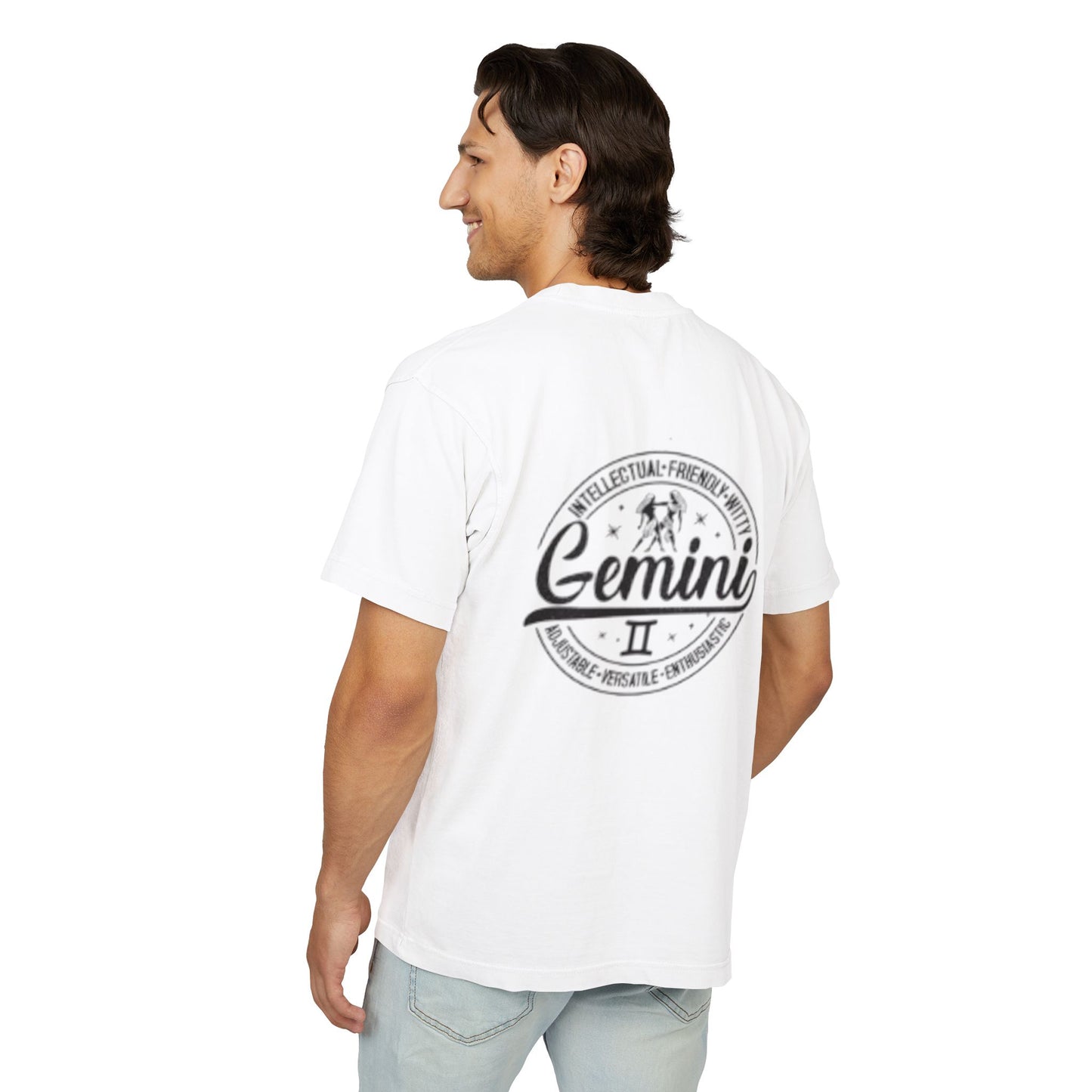 Gemini Zodiac Graphic Tee - Quick-Witted & Charismatic Unisex Urban Heavy Tee