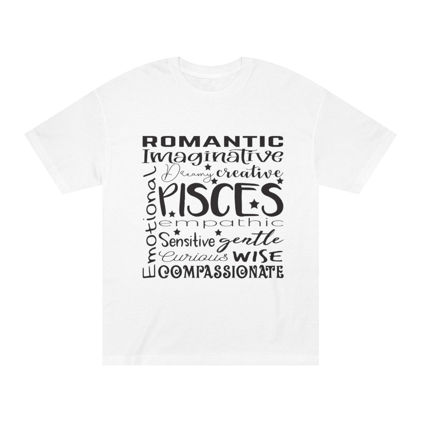 Pisces Zodiac Unisex Classic Tee - Romantic, Imaginative & Compassionate Design