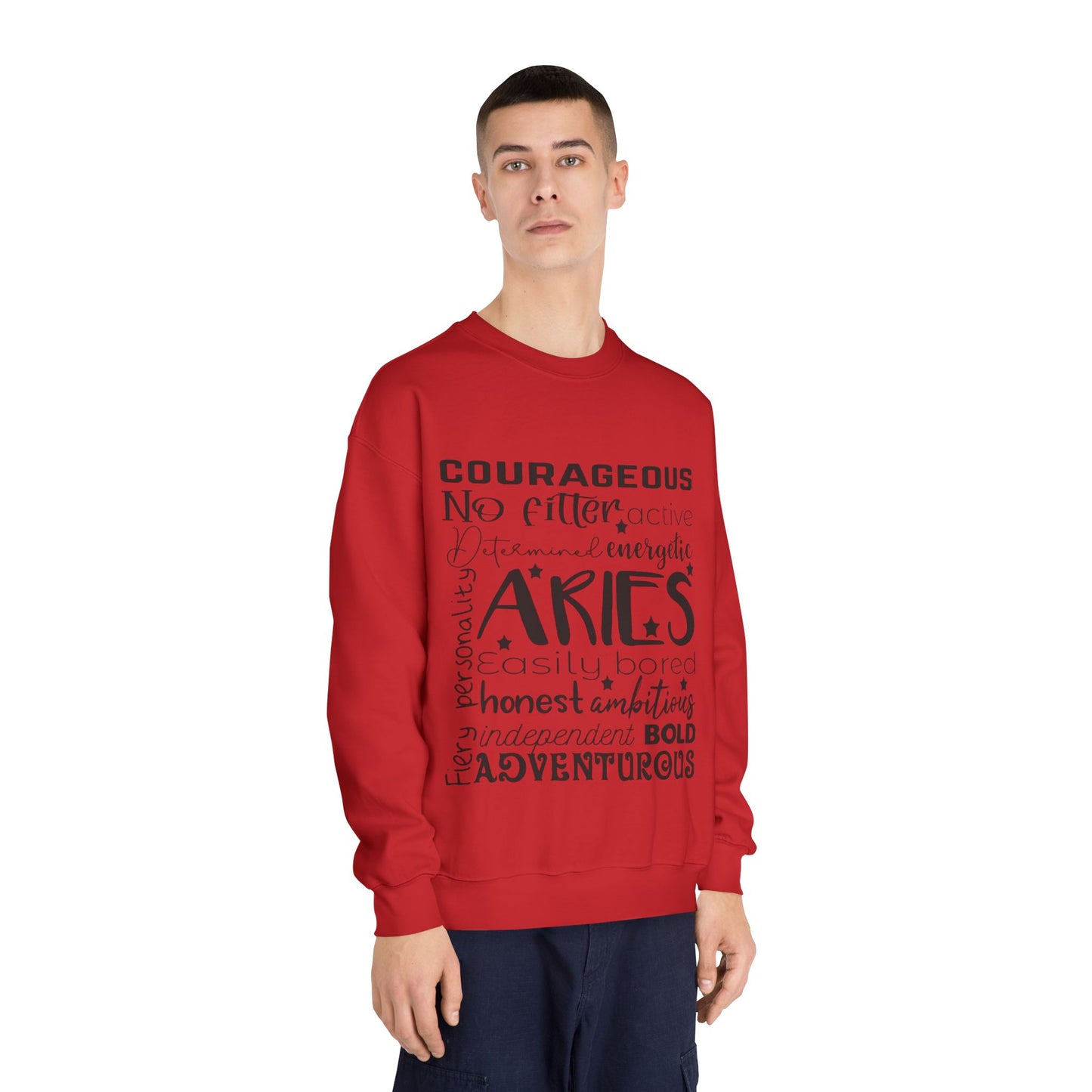 Adventurous Aries Sweatshirt | Cozy Zodiac Crewneck for Bold Spirits | Gift for Astrology Lovers, Birthday Present, Everyday Comfort