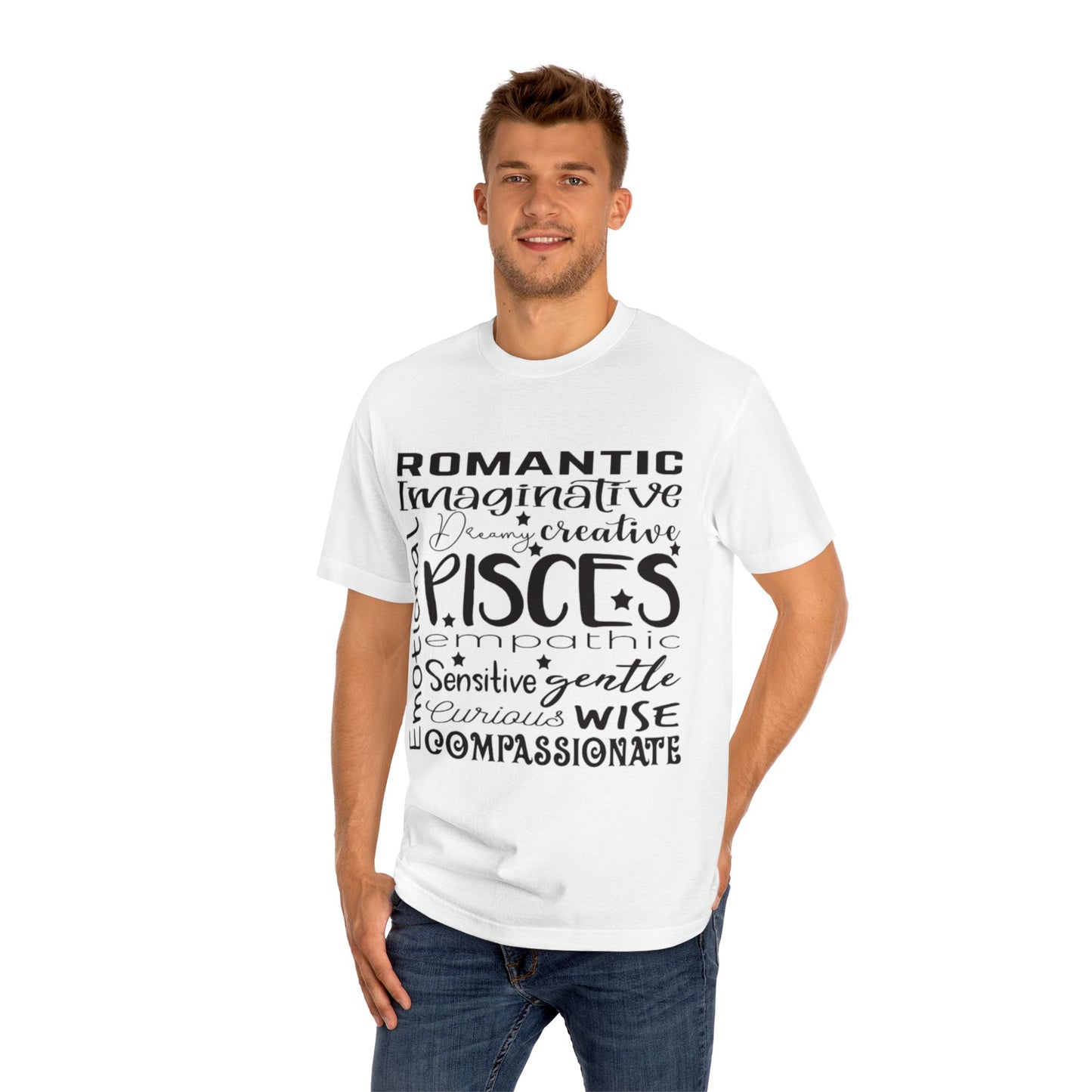 Pisces Zodiac Unisex Classic Tee - Romantic, Imaginative & Compassionate Design