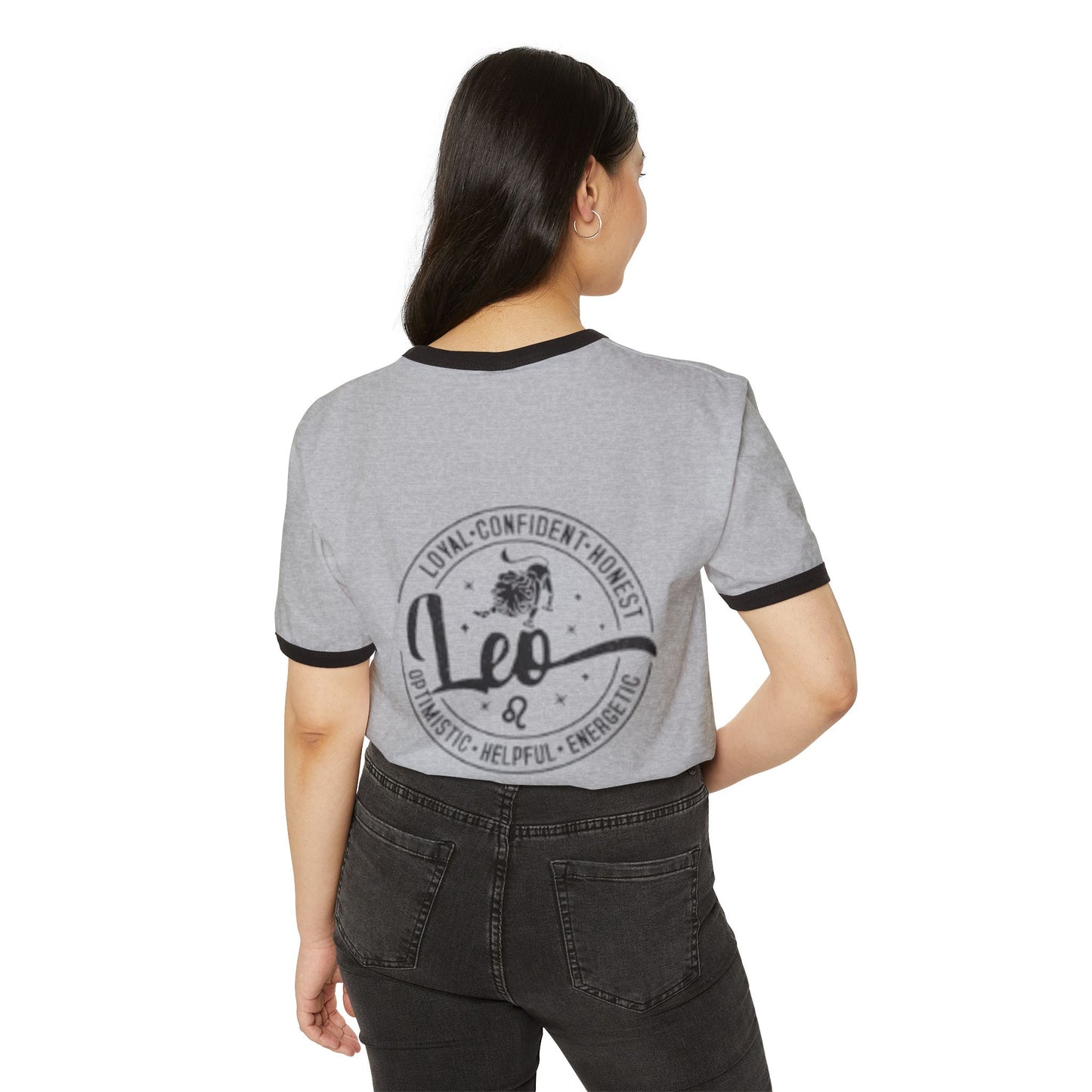 Unisex Leo Zodiac Ringer T-Shirt - Confident, Creative & Courageous | Astrology Gift
