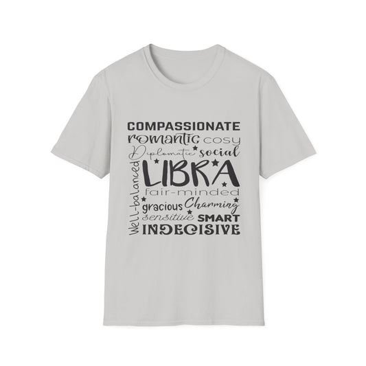 Libra Zodiac Unisex Softstyle T-Shirt - Charming & Romantic Astrology Shirt