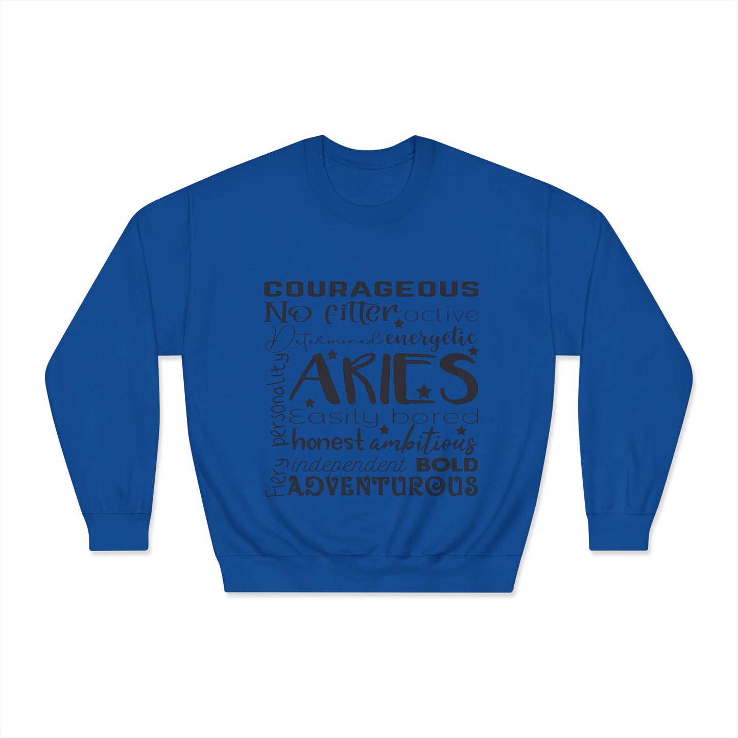 Adventurous Aries Sweatshirt | Cozy Zodiac Crewneck for Bold Spirits | Gift for Astrology Lovers, Birthday Present, Everyday Comfort
