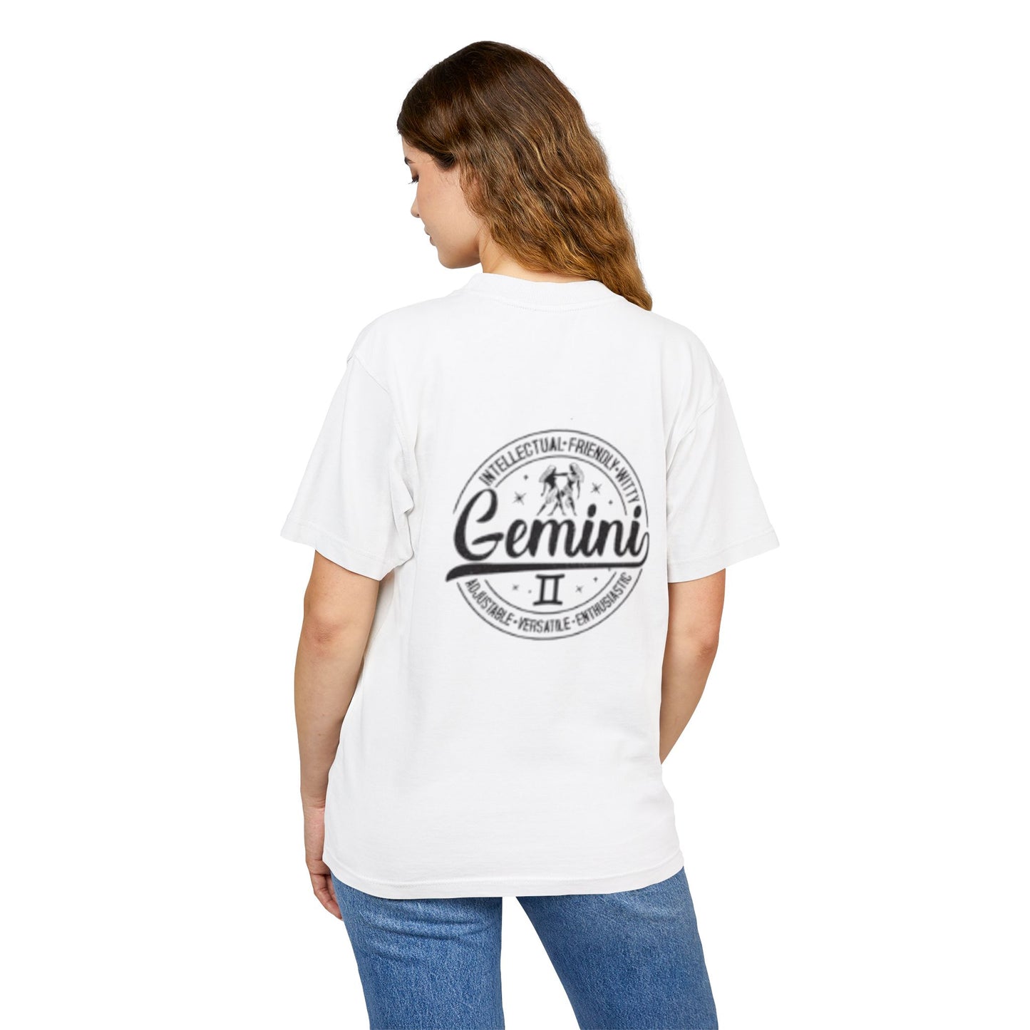 Gemini Zodiac Graphic Tee - Quick-Witted & Charismatic Unisex Urban Heavy Tee