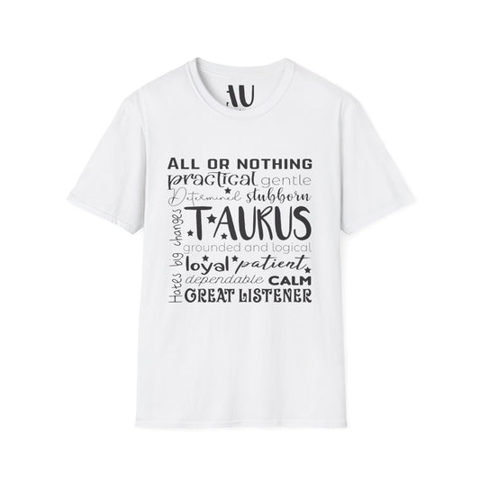 Taurus Horoscope T-Shirt - All or Nothing Zodiac Tee for Astrology Lovers