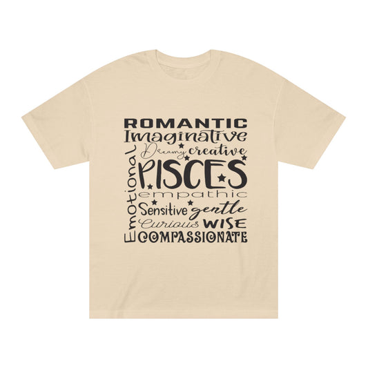 Pisces Zodiac Unisex Classic Tee - Romantic, Imaginative & Compassionate Design