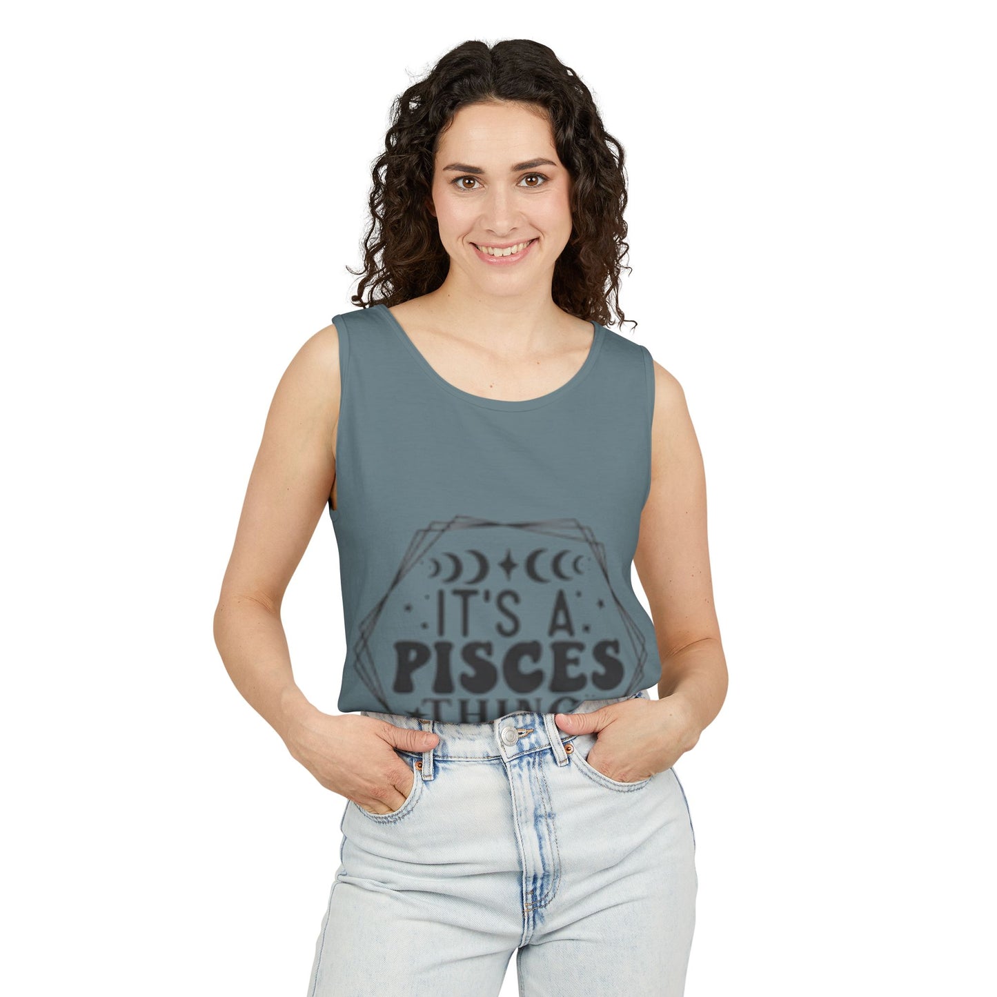Pisces Zodiac Tank Top | Unisex Astrology Tee | Perfect Gift for Birthdays, Astrology Lovers, and Summer Vibes