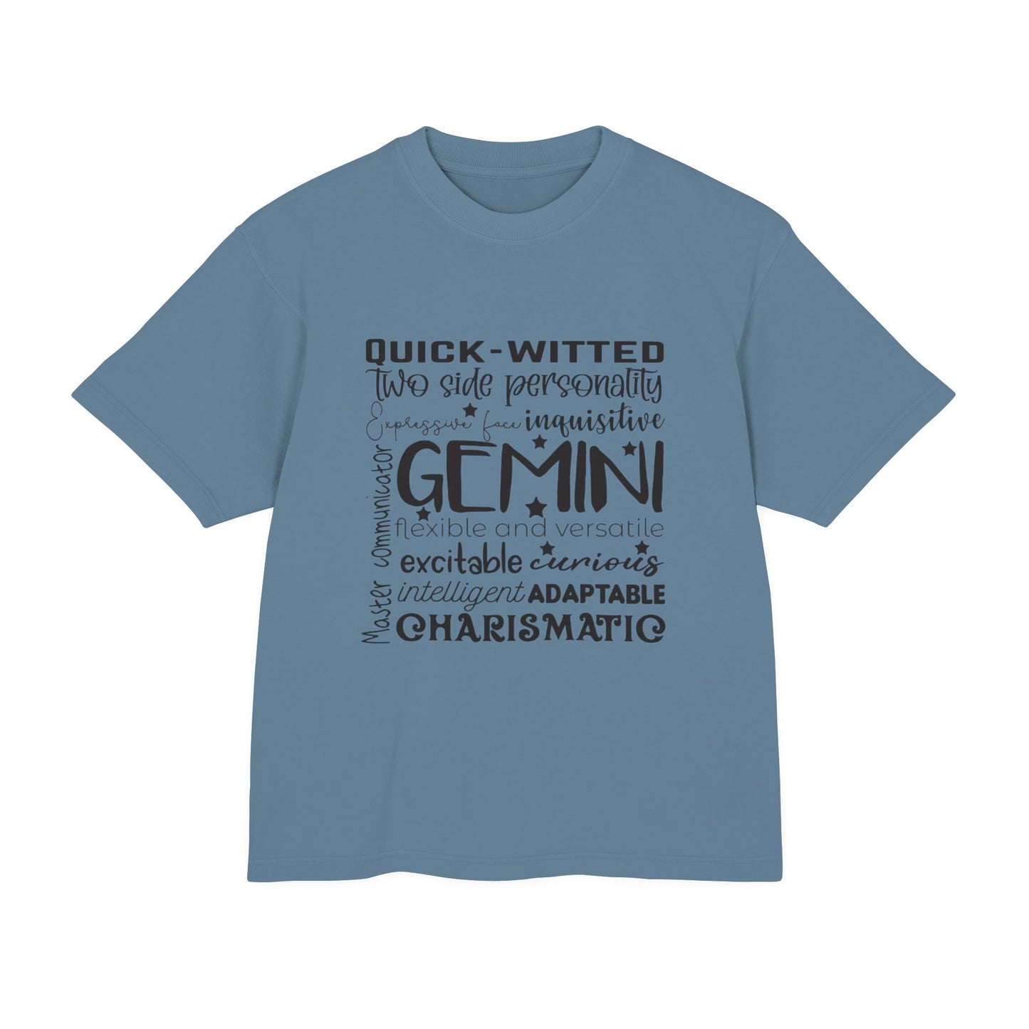 Gemini Zodiac Graphic Tee - Quick-Witted & Charismatic Unisex Urban Heavy Tee