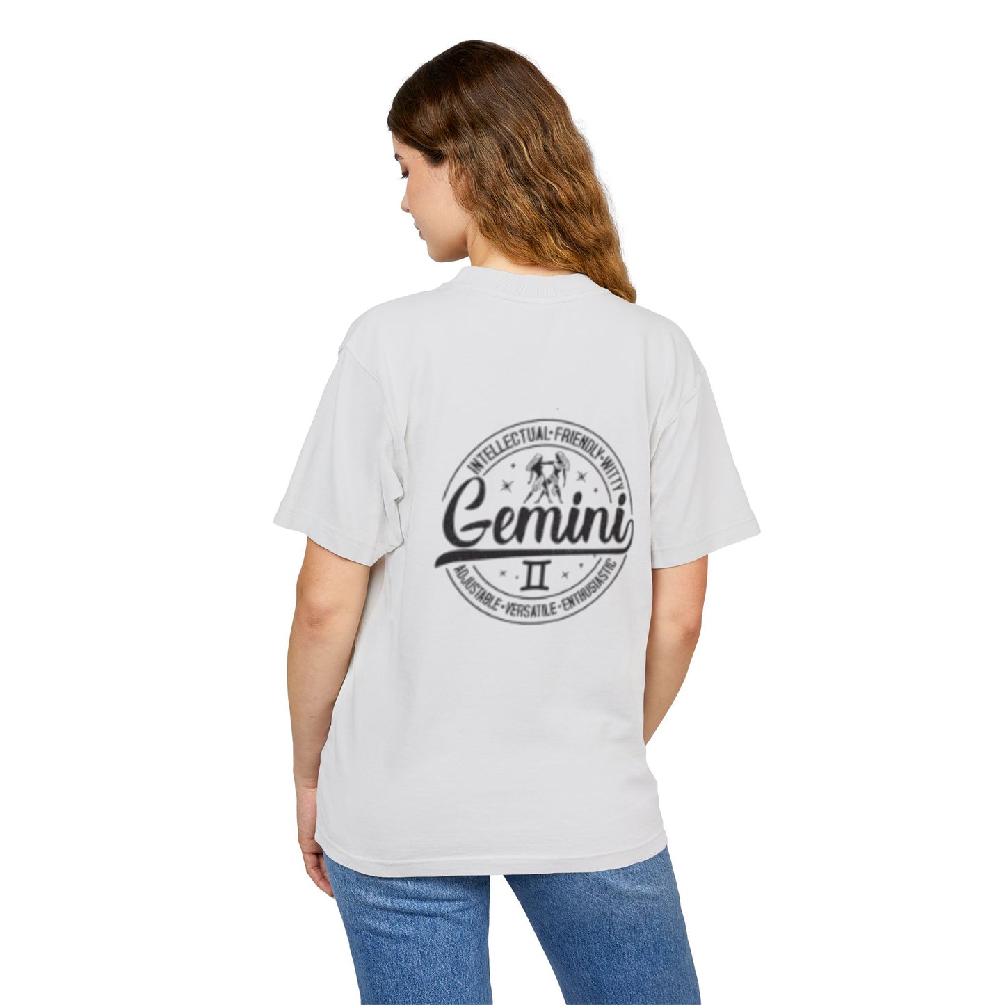 Gemini Zodiac Graphic Tee - Quick-Witted & Charismatic Unisex Urban Heavy Tee