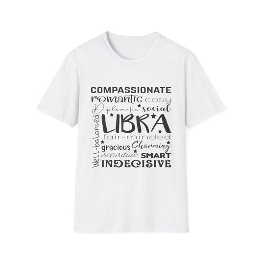 Libra Zodiac Unisex Softstyle T-Shirt - Charming & Romantic Astrology Shirt