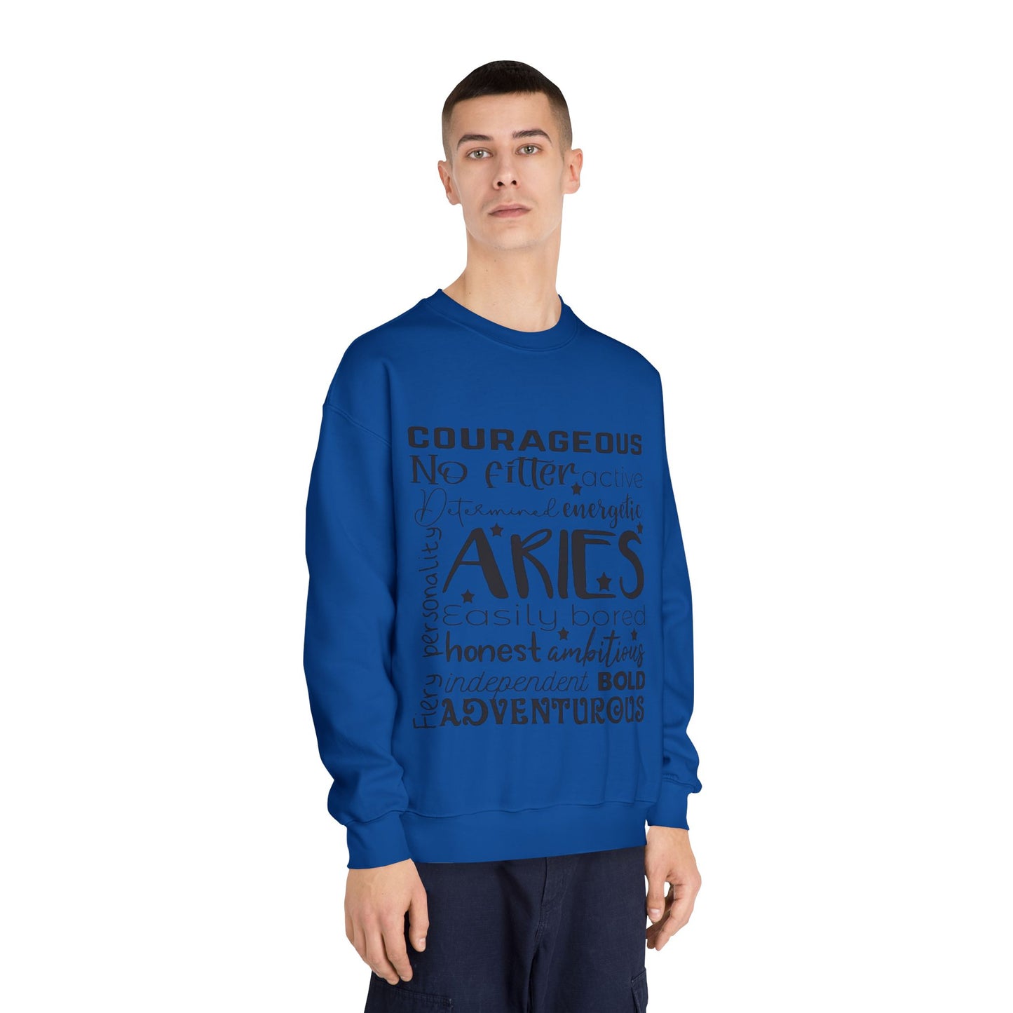 Adventurous Aries Sweatshirt | Cozy Zodiac Crewneck for Bold Spirits | Gift for Astrology Lovers, Birthday Present, Everyday Comfort