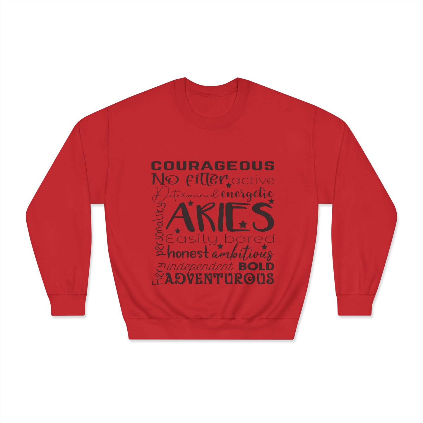 Adventurous Aries Sweatshirt | Cozy Zodiac Crewneck for Bold Spirits | Gift for Astrology Lovers, Birthday Present, Everyday Comfort
