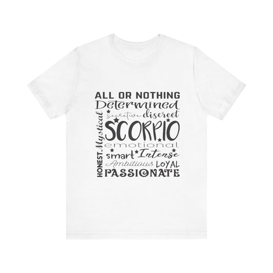 Scorpio Zodiac Tee, Astrology Shirt, Horoscope Gift, Birthday T-Shirt, Unisex Astrology Apparel, Scorpio Traits Tee