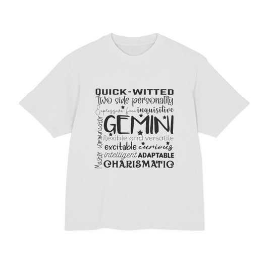 Gemini Zodiac Graphic Tee - Quick-Witted & Charismatic Unisex Urban Heavy Tee
